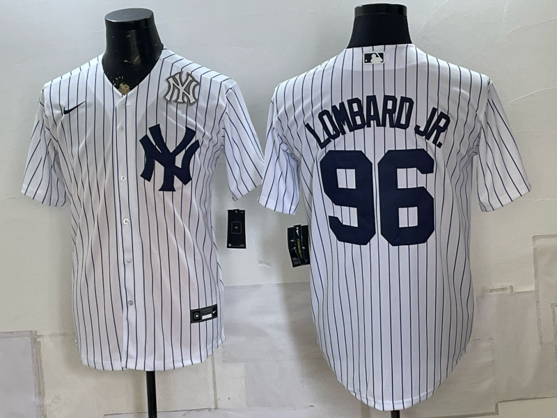 Men 2026 New York Yankees #96 Lombard Jr white Nike MLB Jersey 0816001->new york yankees->MLB Jersey